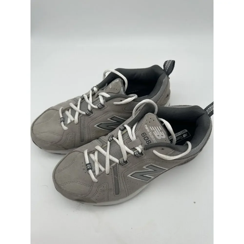 NEW BALANCE 608 Suede Leather Sneakers Men’s Size US 8.5 4E Gray Walking Shoes